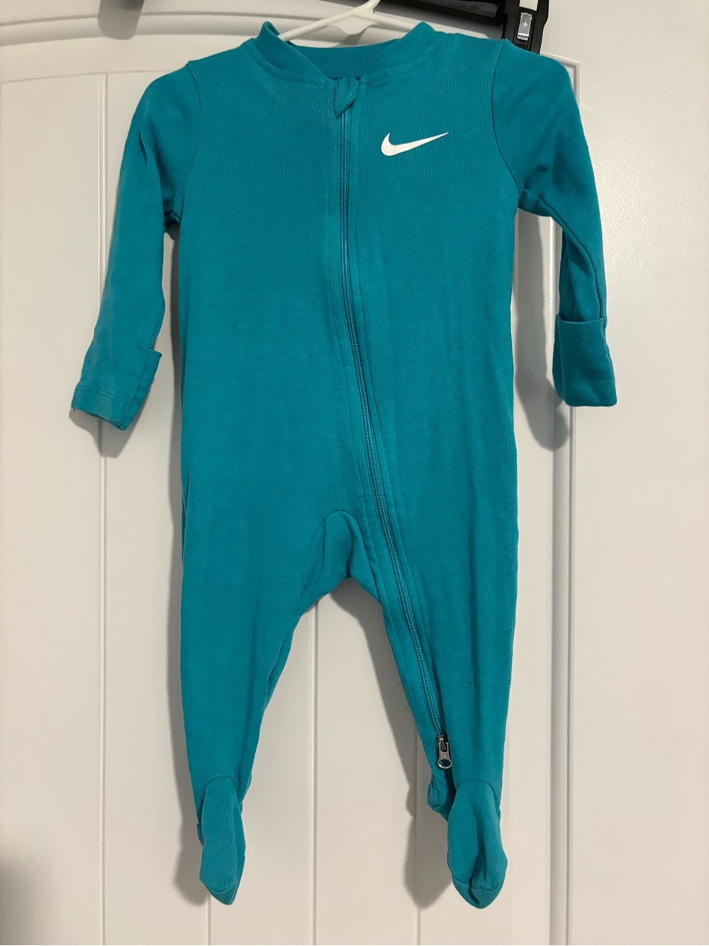 Nike Teal Footed Baby One-Piece Sleeper